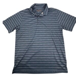 Pebble Beach Mens Dry Luxe Performance Striped Polo Shirt Size Large